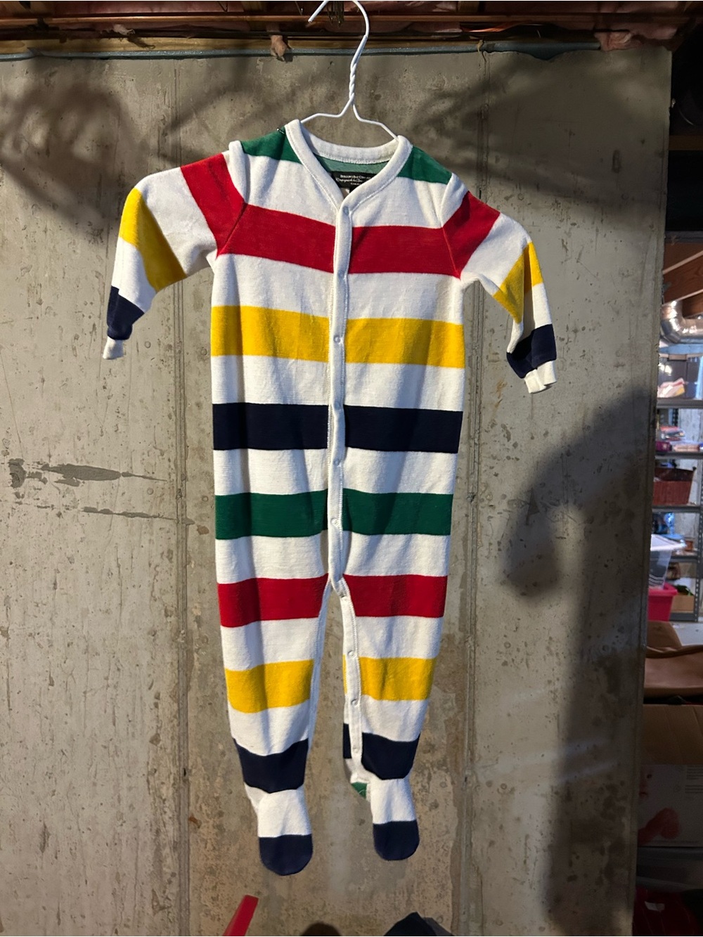 Hudson Bay Colorful Striped Footed One-Piece - Multi
